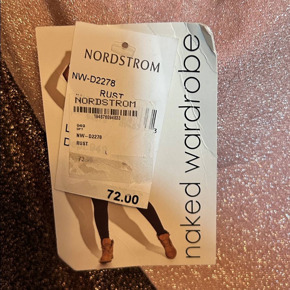 Naked Wardrobe pink/brown stretchy mini dress silver/gold sparkle size 1 new/tag - Picture 7 of 9